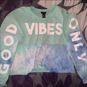 good vibes only crop top